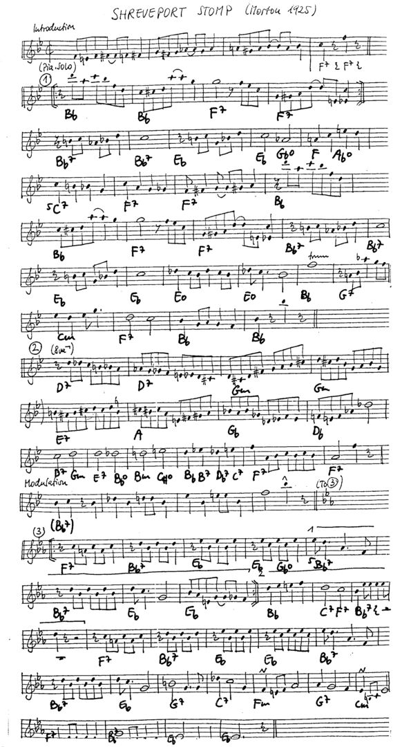 shreveport stomp leadsheet – book us for your next 20s or gatsby event